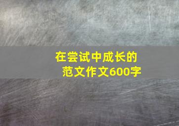 在尝试中成长的范文作文600字