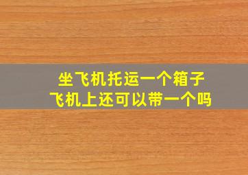 坐飞机托运一个箱子飞机上还可以带一个吗