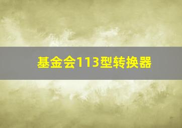 基金会113型转换器