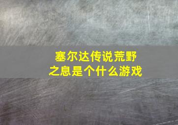 塞尔达传说荒野之息是个什么游戏