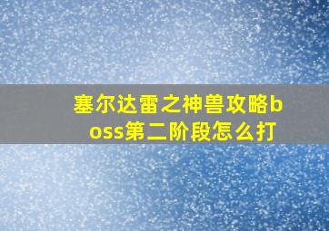 塞尔达雷之神兽攻略boss第二阶段怎么打