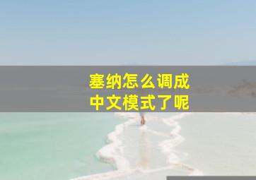 塞纳怎么调成中文模式了呢