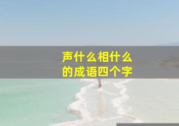 声什么相什么的成语四个字