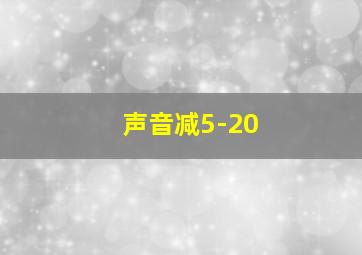 声音减5-20