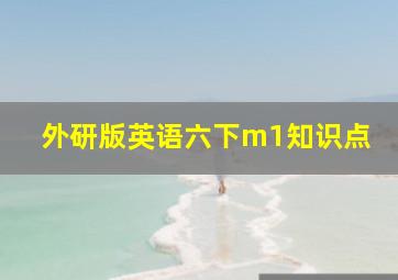 外研版英语六下m1知识点