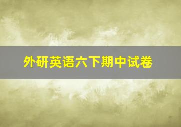 外研英语六下期中试卷