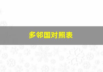 多邻国对照表