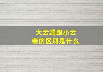 大云端跟小云端的区别是什么