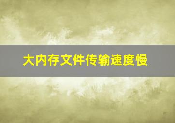 大内存文件传输速度慢