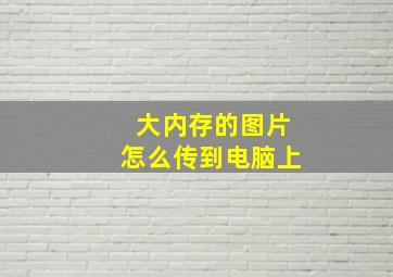 大内存的图片怎么传到电脑上