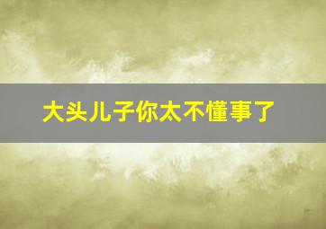 大头儿子你太不懂事了