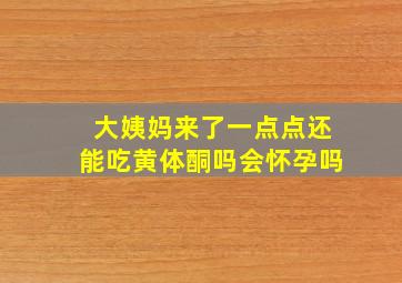 大姨妈来了一点点还能吃黄体酮吗会怀孕吗