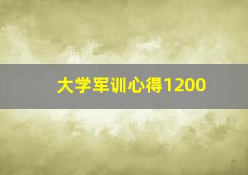 大学军训心得1200