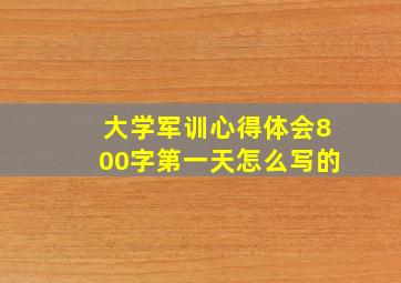 大学军训心得体会800字第一天怎么写的