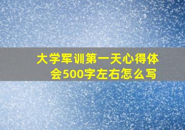 大学军训第一天心得体会500字左右怎么写