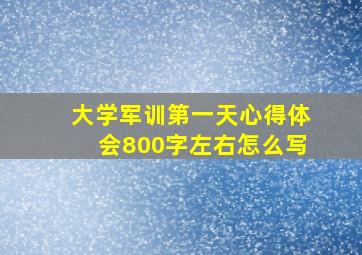 大学军训第一天心得体会800字左右怎么写