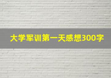 大学军训第一天感想300字