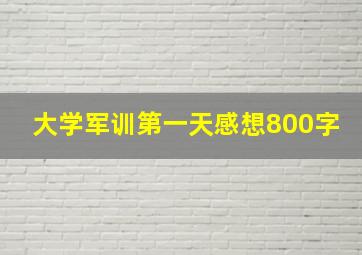 大学军训第一天感想800字