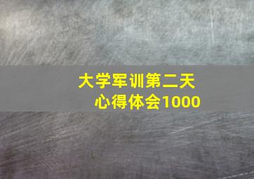 大学军训第二天心得体会1000