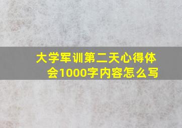 大学军训第二天心得体会1000字内容怎么写