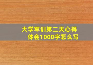 大学军训第二天心得体会1000字怎么写