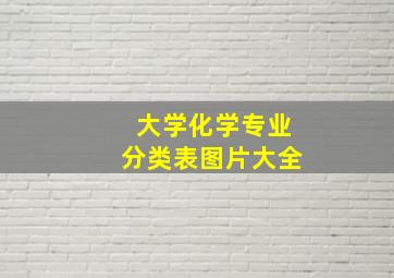 大学化学专业分类表图片大全