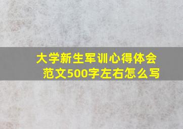 大学新生军训心得体会范文500字左右怎么写