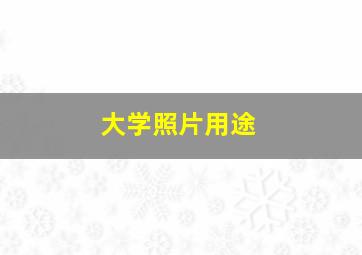 大学照片用途