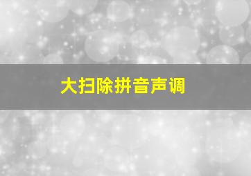 大扫除拼音声调