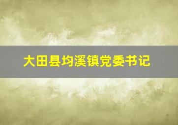 大田县均溪镇党委书记