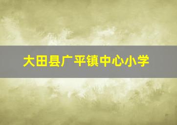 大田县广平镇中心小学