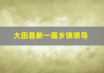 大田县新一届乡镇领导