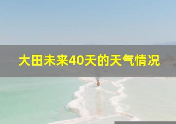 大田未来40天的天气情况