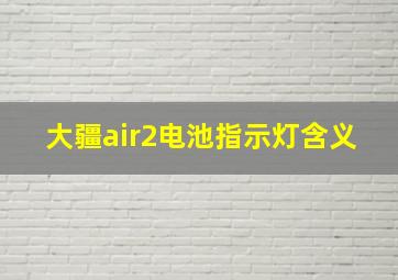 大疆air2电池指示灯含义