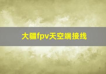 大疆fpv天空端接线