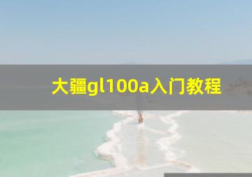 大疆gl100a入门教程