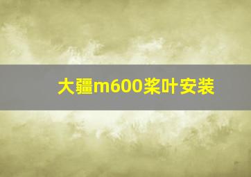 大疆m600桨叶安装