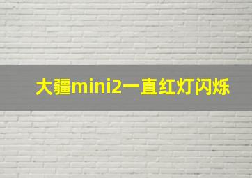 大疆mini2一直红灯闪烁