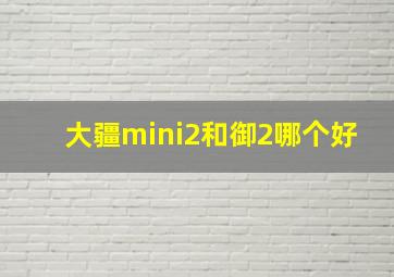 大疆mini2和御2哪个好