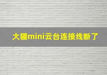 大疆mini云台连接线断了