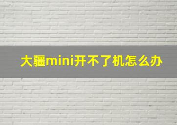 大疆mini开不了机怎么办