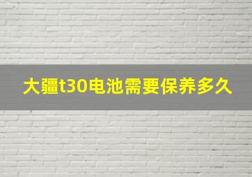 大疆t30电池需要保养多久