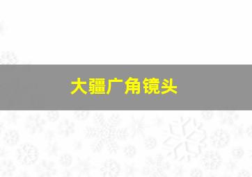 大疆广角镜头