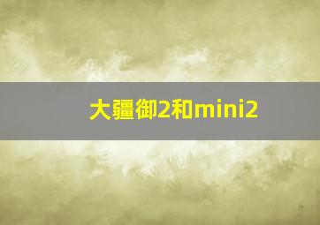 大疆御2和mini2