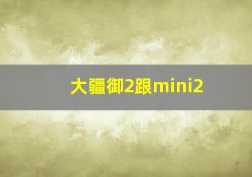 大疆御2跟mini2