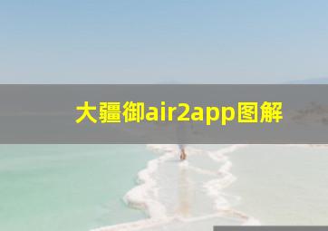 大疆御air2app图解