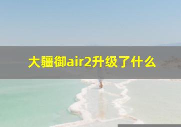 大疆御air2升级了什么