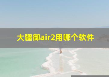 大疆御air2用哪个软件