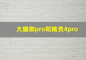 大疆御pro和精灵4pro