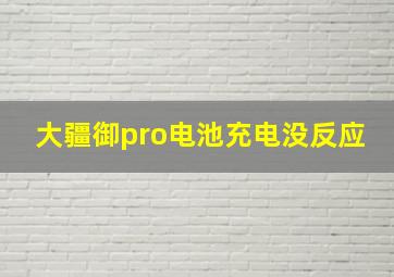 大疆御pro电池充电没反应